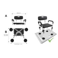 silla ducha asas reposabrazos