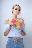 Bolso De Maquillaje Impermeable De Mandala Y Flores Para Mujer Bolsa De Cosméticos De Tela Polyester Estilo Fashion Cierre De Cremallera - details 7