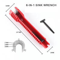 Llave de reparación antideslizante para fregadero de cocina, montaje de grifo de baño, instalación de fontanería, 8 en 1 - details 5