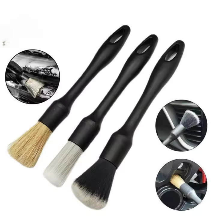 Juego de cepillos de hendidura para detalles de Interior de coche, 3 piezas, limpieza - 1