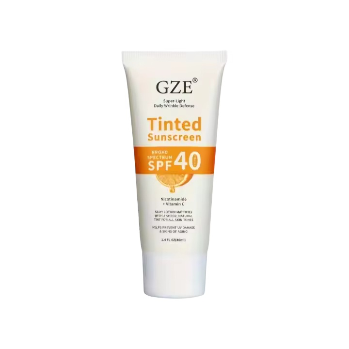 Protección Solar Tinteada con Vitamina C GZE Pantalón Mineral Hidratante con Zinc Oxido y Titanio Dioxido Brillo Saludable para la Piel - 1