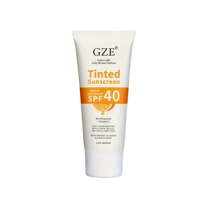 Protección Solar Tinteada con Vitamina C GZE Pantalón Mineral Hidratante con Zinc Oxido y Titanio Dioxido Brillo Saludable para la Piel - 1