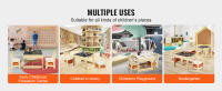 SucceBuy Juego de mesa y sillas para niños, mesa de actividades de madera con cajas de almacenamiento, ideal para niños pequeños, arte, manualidades y lectura - details 4
