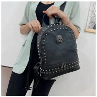 Mochila de Piel Sintética JIEROTYX Estilo Gótico Gran Capacidad Para Mujer Negro - details 6