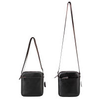 Bolso bandolera para hombre, piel auténtica de becerro, suave,bandolera cruzada de hombro, informal - details 13
