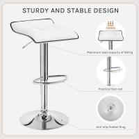 Taburetes Altos Cocina con Reposapiés Regulables en Altura Taburetes Giratorios 360 °   Asiento Tapizado - details 3