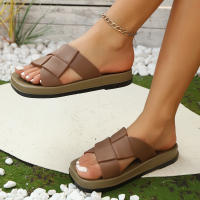 2025 nuevas zapatillas exteriores de verano para mujer, moda popular, versátil, fondo suave, baño, antideslizante, hogar, versión coreana, zapatillas geniales - details 2