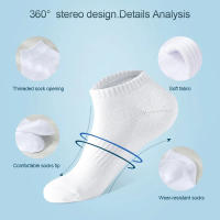 Calcetines deportivos tobilleros para hombre, medias transpirables de corte bajo, de algodón, suaves, informales, 5 pares - details 2