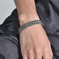 HNSP Joyería de acero inoxidable de 10 mm para hombre, cerradura oculta, pulsera, accesorios de tamaño 19/21/23 cm - details 2