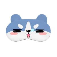 1 unidad de mascarilla de algodón con dibujos de cara para dormir, bonita y divertida cubierta para los ojos, mascarilla para dormir, banda para los ojos para descanso de viaje, parche para sombra de ojos para niños, venda para los ojos - details 2