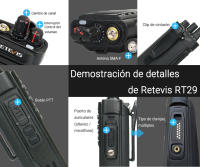 Radio de Paseo Impermeable Retevis RT29 Potencia de 10W, Alcance de 5-10KM, Tecnología de Estación de Comunicación de Dos Vías UHF o VHF - details 1