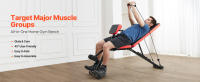 SucceBuy Banco de pesas multifuncional: entrenamiento de cuerpo completo, banco de hiperextensión con silla romana, 770 libras ajustable y plegable - details 0