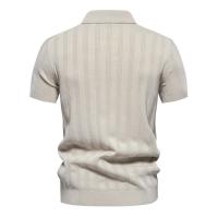 Polo de punto para hombre, manga corta y cuello vuelto, novedad - details 2