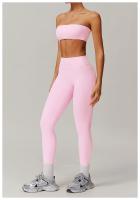 Ropa interior con corpiño antiflacidez para mujer, Tops deportivos de una pieza sin tirantes, ropa interior deportiva nublada, ropa ajustada para gimnasio y Yoga - details 15