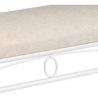 Banqueta pie de Cama de Metal Blanca de 64x68x30 cm - details 35