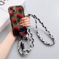 Se puede llevar al aire libre, cordón para teléfono móvil para Montañismo, cinturones para mujer, adornos colgantes tejidos, cordones antipérdida, correa para el cuello - details 4