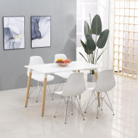 Juego de sillas medievales de plástico con patas de Metal para cocina, comedor, sala de estar, restaurante, 4 unidades - details 2