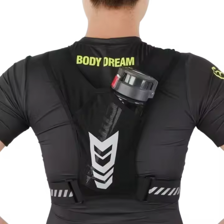 Mochila reflectante ligera para correr, bolsa para tarjetas con bolsillo con cremallera, chaleco deportivo para correr, entrenamiento, soporte para teléfono para correr transpirable - 1