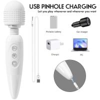 Vibrador Mágico Wand Estimulador de Clítoris para Mujeres Cargable por USB Masajeador de G Spot - details 6