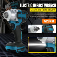 Llave de trinquete eléctrica sin escobillas 520N.M 1/2" herramienta eléctrica recargable para batería Makita 18V - details 11