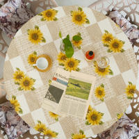 Mantel de Mesa Redondo Impermeable PVC Resistente al Aceite de Cocina para Fiestas y Bodas - details 10