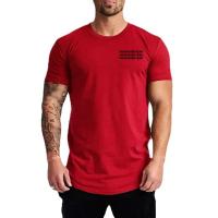 Camiseta deportiva de manga corta para hombre, Camisa de algodón con estampado de Faith Over Fear, ajustada, transpirable, para entrenamiento - details 7
