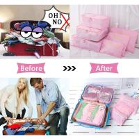 Bolsas organizadoras para maletas, 6 piezas, impermeables, incluye cubos de embalaje, 3 bolsas de compresión - details 40