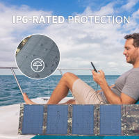 XINPUGAUNG Paneles Solares 30W Panel Solar Cargador Solar Plegable Portátil con 5V USB de carga compatible con bancos de energía, IPX5 impermeable perfecto para camping, senderismo, al aire libre - details 5
