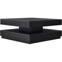 Salón Mesa Auxiliar con Almacenamiento Mesita Mesa de té Mesa de café Negro - details 0
