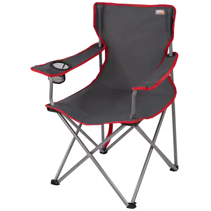 Silla plegable camping con posavasos, Silla de camping plegable, Silla portátil - 1