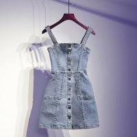 Vestido de mezclilla para mujer Falda con tirantes delgada en la cintura - details 27