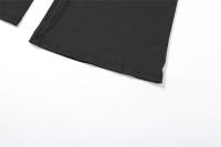 Wind-Camiseta de cuello redondo doblada personalizada para mujer, conjunto de pantalones Micro Pull irregulares de Color sólido, Otoño/Invierno, novedad de 2024 - details 25