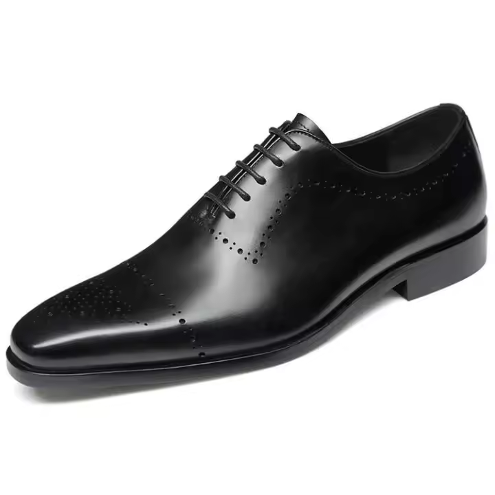 Zapatos marrones de los hombres de la boda del partido del cordón clásico del zurriago de lujo original vendedor caliente - 1