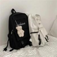 Mochila nvas grande para hombres y mujeres, cuello sual de color sólido, bolso de hombro escolar Vie, versión coreana - details 17