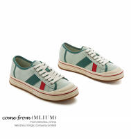 Aumento de altura interior 2 cm zapatos de lona clásicos verano 2025 nuevos zapatos de junta a juego de color casual de suela gruesa pequeños zapatos blancos versátiles - details 5