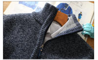 Cardigan de Piel Cálido para Hombre Ajuste Delgado Cómodo para Otoño e Invierno - details 6