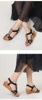 Sandalias romanas de estilo étnico bohemio para mujer, verano, nuevas sandalias retro de punta abierta con cuentas de strass para viajes - details 11