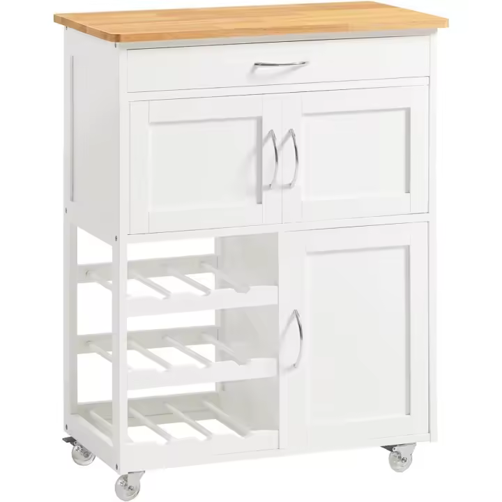 con Barra Carrito de Servir Blanco 67 x 37 x 87cm FKW45-WN ES - 1