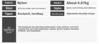Mochila de Baloncesto OKKID con Compartimentos para Pelota y Zapatos Bolsa de Deportes para Hombres - details 7
