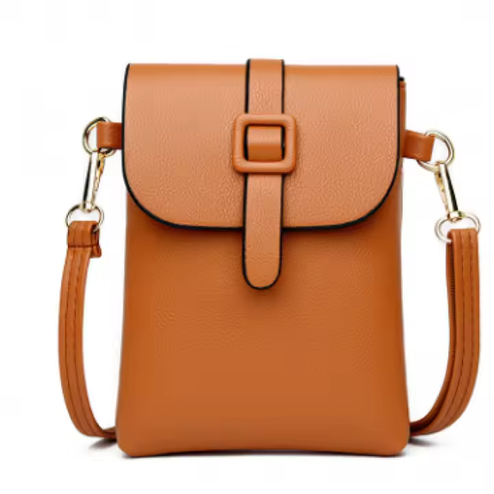 Bolso Cruzado para Hombres Versátil Bolso de Hombro Sencillo de Color Sólido con Tapa - 1