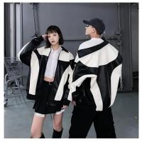 Chaqueta de piel sintética para hombre de otoño e invierno, cortavientos acolchado, abrigo Bomber de motociclista para mujer - details 16