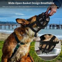 Bozal ajustable para perro, cubierta antimordedura con tira reflectante, puede beber agua, plástico transpirable - details 5