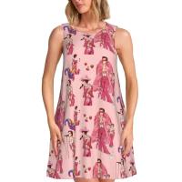 Vestido veraniego suelto personalizado H-Fine e Album S-Styles con estampado de bolsillo, vestido sin mangas para mujer para vacaciones en la playa - details 96