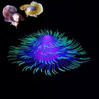 Acuario de silicona para paisajismo, plantas acuáticas artificiales coloridas con efecto fluorescente, árbol de Navidad suave, Coral, mesa - details 11