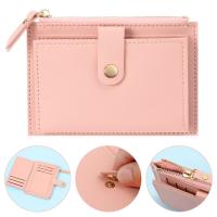 Bolso de cuero PU de Color liso para mujer, cartera pequeña, Mini monedero, tarjetero - details 3