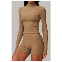 Ropa deportiva de manga larga para yoga, transpirable, que absorbe la humedad, ropa de entrenamiento de gimnasio, sujetador de yoga - details 11