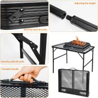 Mesa Plegable, fácil de Guardar, Mesa de Picnic compacta y portátil para Parrilla, Camping al Aire Libre, jardín, Patio, Comedor, Barbacoa, Fiesta, Mercado, 3 pies (Mediana, Plateada) - details 20