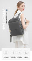 Mochila de viaje para computadora portátil Color gris Mochilas de viaje para mujer Gran capacidad para llevar en la mano Mochilas para portátil de 14 "Mochila de negocios para mujer Tela Oxford impermeable - details 0