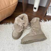 Botas de nieve para mujer, zapatos de felpa, zapatos de invierno, botas de cuero para mujer, zapatos para mujer 2025 - details 6