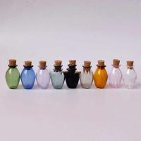2 uds. De vidrio de Color bonito con botellas pequeñas de corcho, frascos pequeños de regalo, 9 colores - details 2